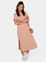 mate the label Layla thermal dress in pale pink