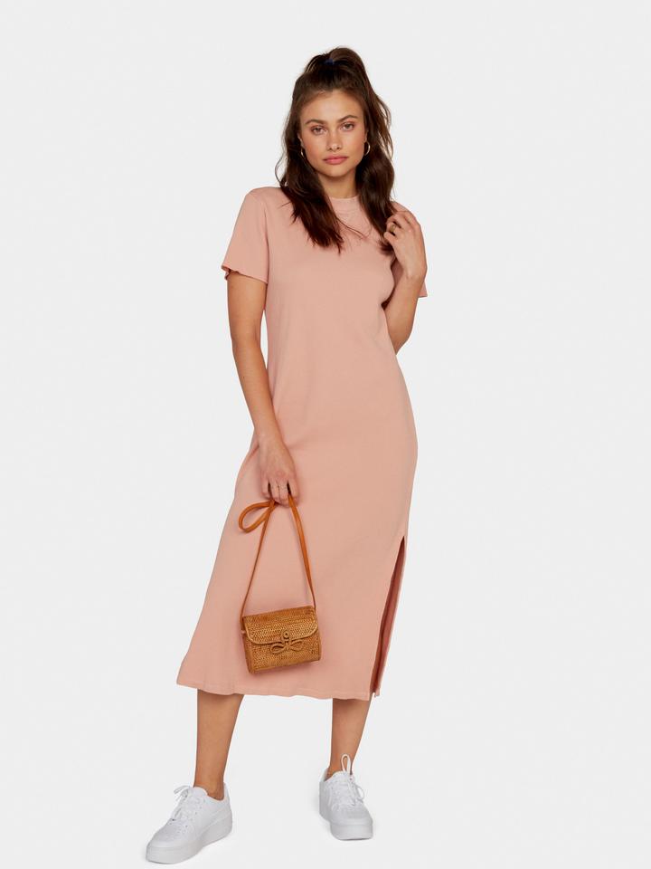 mate the label Layla thermal dress in pale pink