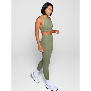 Girlfriend Collective High Rise compressive legging in olive